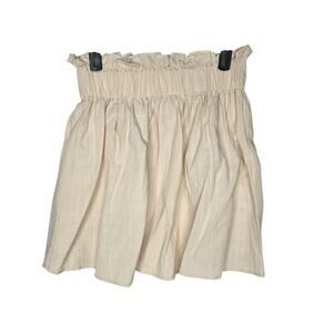 Sabo Toni Boho Resort Beige Paperbag Smocked Waist Skirt Size XXS NWT